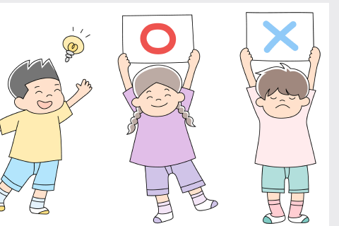 歯科クイズに挑戦する子ども